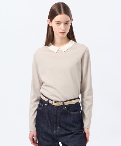【Bicolor Knit Polo(バイカラーニットポロ)】ロングスリーブ