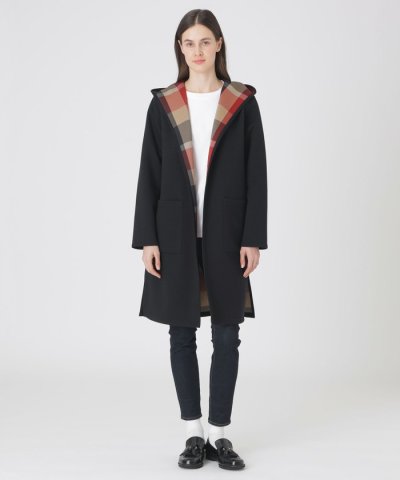 クレストブリッジチェックリバーシブルダンボールコーディガン