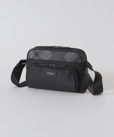 ナイロンコンビカルゼシャドークレストブリッジチェックビジネスショルダーバッグ