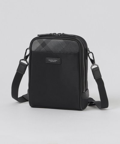 ナイロンコンビカルゼシャドークレストブリッジチェックビジネスミニクロスボディバッ