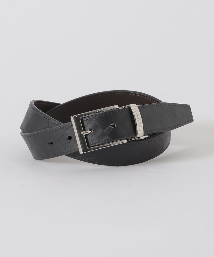 エンボスクレストブリッジチェックリバーシブルベルト(508670323