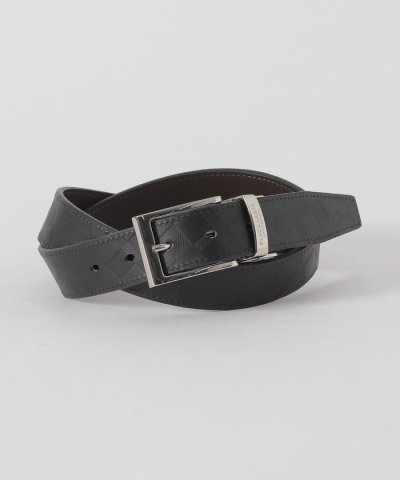 エンボスクレストブリッジチェックリバーシブルベルト