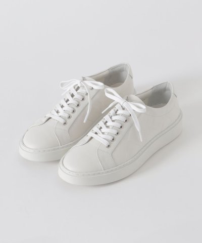 エンボスクレストブリッジチェックレザースニーカー