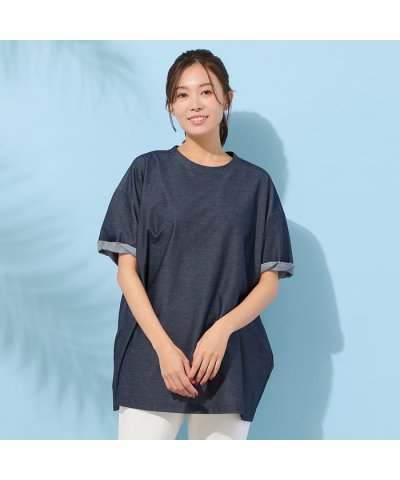 ピサーノ PISANO 【手洗いOK】Jカミーチェニットデニム・コクーンカットソ