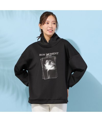 ピサーノ PISANO 【手洗いOK】フラワープリントハイネックトップ