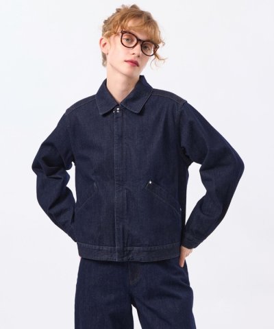 フライフロントデニムブルゾン