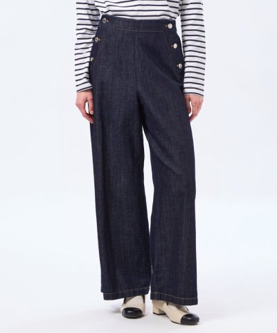 コットンリネンデニムマリンパンツ