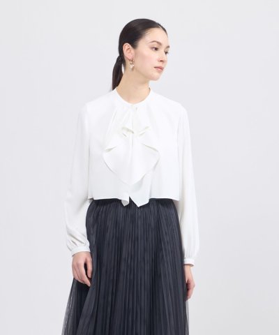 ドレープジョーゼット フレアブラウス