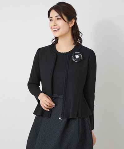 ペプラムフレア ニットジャケット