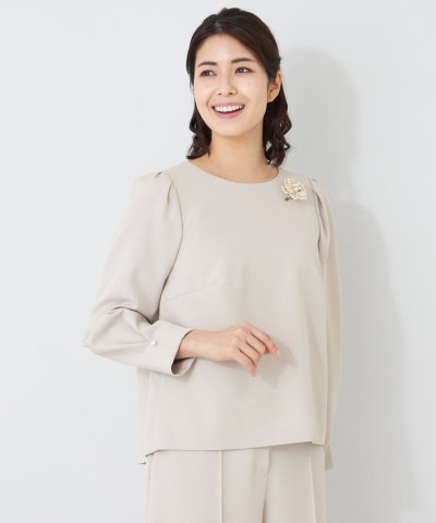 デュアルストレッチバックレース ブラウス