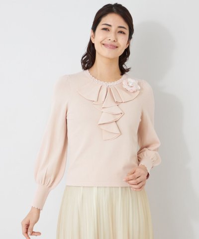 フロントラッフルフリル ニット