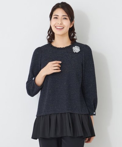 MIXツイードドッキング チュニック