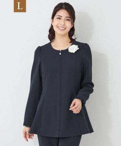 【L】デュアルストレッチ ZIP チュニック