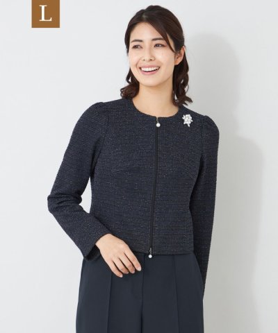 【L】MIXツイード ジャケット