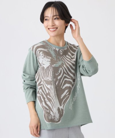 【ウォッシャブル】ツインゼブラジャカードカットソー