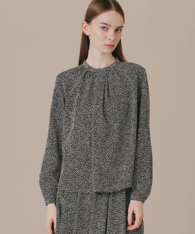 ライスドットプリントブラウス