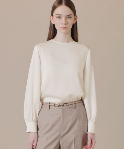 トリアセテートジョーゼットブラウス