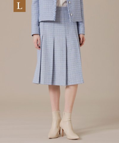 【L】ツイードタックスカート