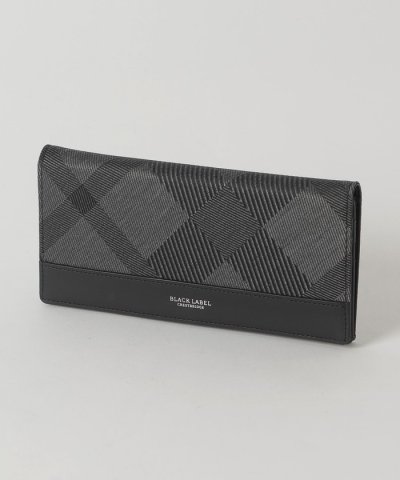カルゼシャドークレストブリッジチェックロングウォレット