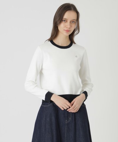 コットンポリエステルニットプルオーバー