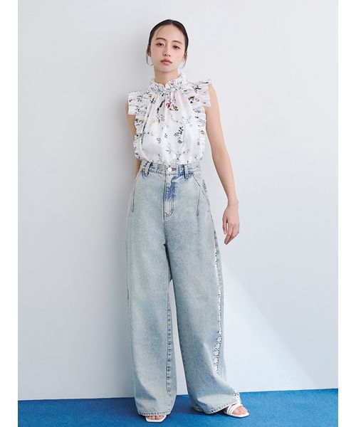 サイドラインワイドデニムパンツ(508695869)｜阪急百貨店公式通販