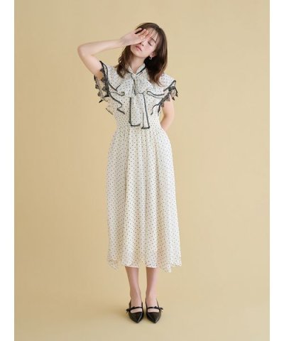 【洗える】ハートドットプリントワンピース