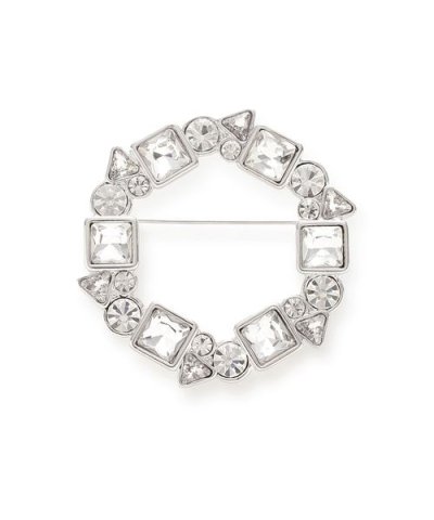 ランダムビジューサークルブローチ