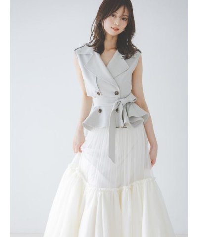 トレンチチュールセットドレス