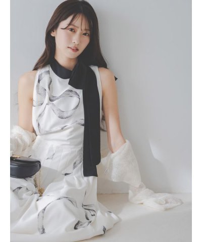 【WEB限定カラーあり】リボンディテールカーデセットワンピース