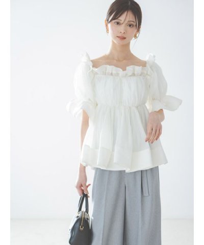 ボリュームギャザーフリルチュニック