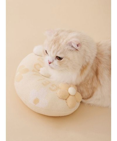 【CAT&DOG】スムーズィーフラワーモチーフニットピロー