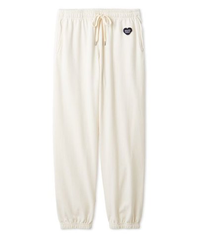 【HOMME】裏毛ハートロゴ刺繍ロングパンツ