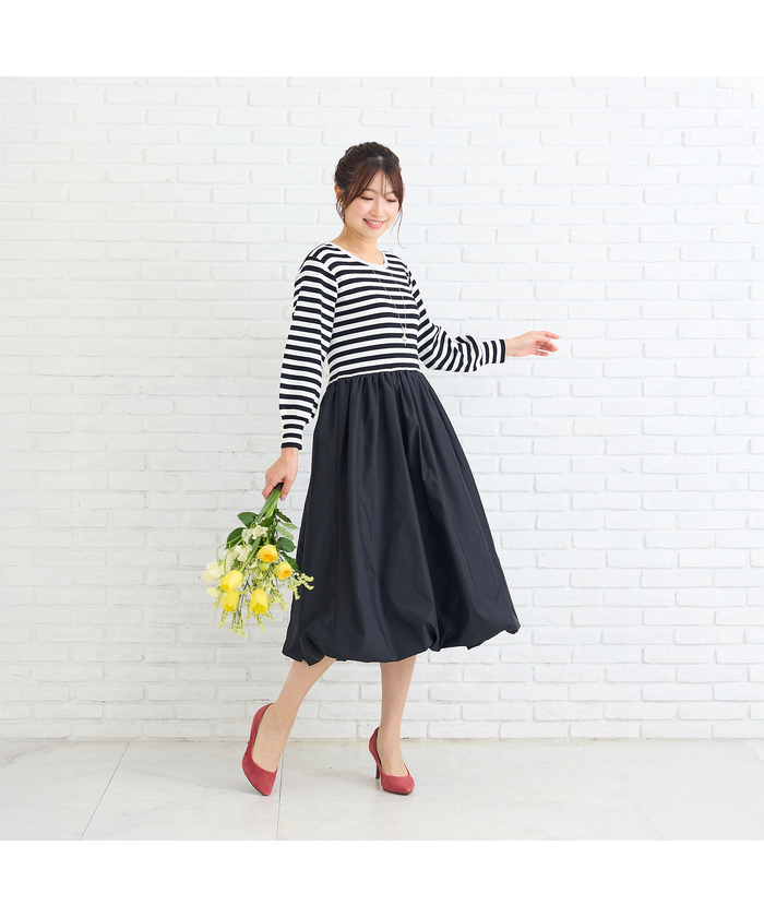 ローズティアラ RoseTiara ニットドッキングワンピース(508696551