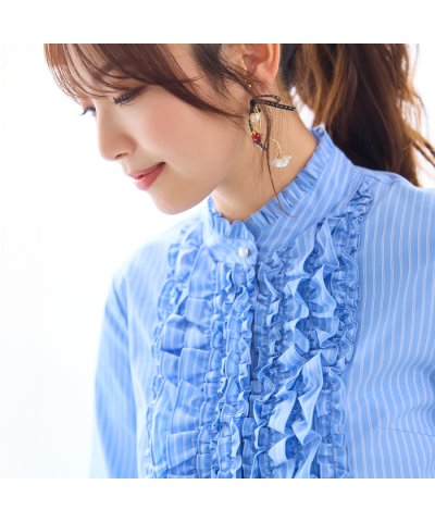 ローズティアラ RoseTiara 【シワになりにくい】フリルブラウス