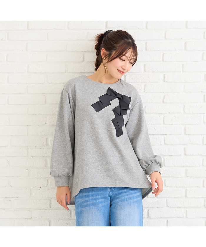 【美品】 rose tiara 長袖起毛オフショルダーカットソー グレー グレー系｜カットソー・Tシャツ｜Rose Tiara(ローズティアラ)｜阪急