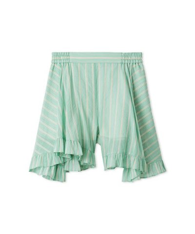 フリルヘムストライプショートパンツ