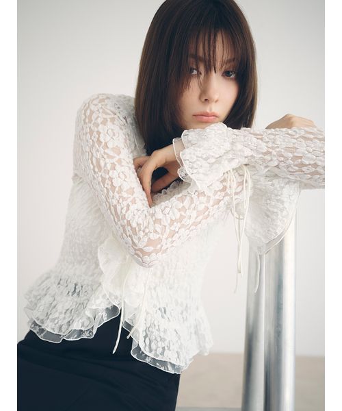 ラッフルデザインレーストップス(508697678)｜阪急百貨店公式通販