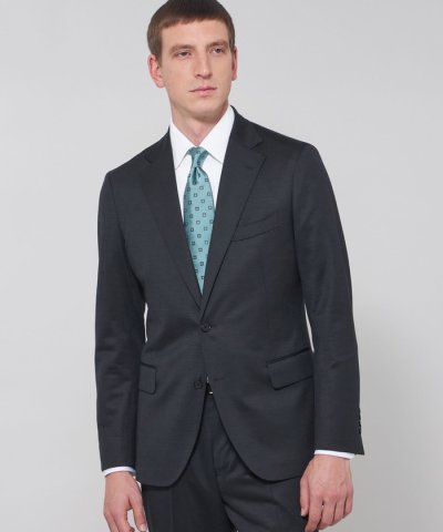 【FLEX JERSEY】ハイゲージジャカードグレンチェックセットアップジャケッ