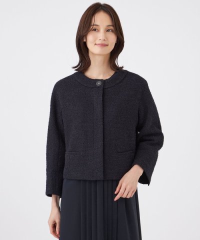 【ウォッシャブル】ミックスツィードジャケット