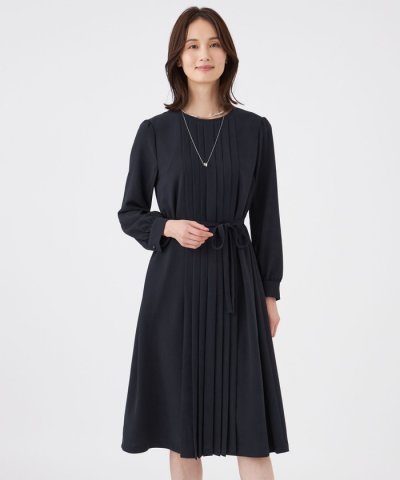 【ウォッシャブル・UV・防しわ】ストレッチジョーゼットワンピース