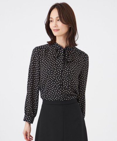 【ウォッシャブル】ノルディスドットブラウス