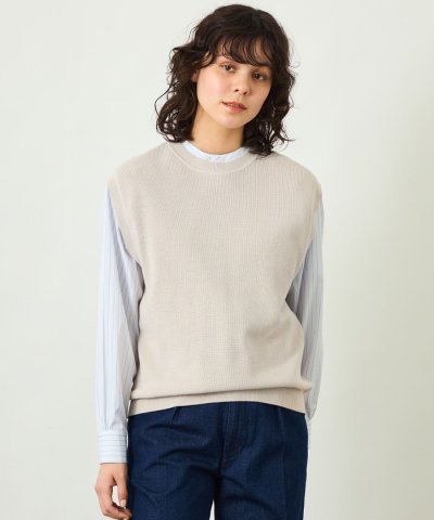 GREY LABEL ファインコットンニットベスト