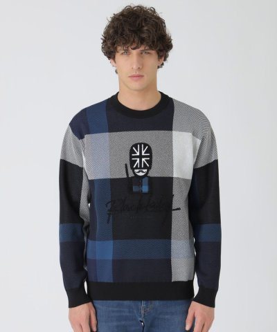 ガーズマンクレストブリッジチェックニット