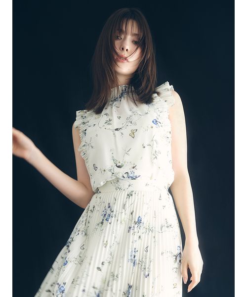 フラワープリントギャザーフリルブラウス(508697686)｜阪急百貨店公式