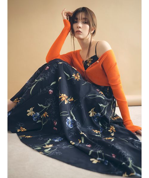 00サイズあり】ボタニカルアシメパターンキャミワンピース(508697699