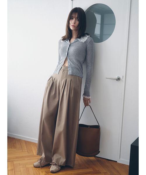 デザインタックワイドバギースラックス／ウォッシャブル(508697705