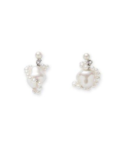 ラスターパールドロップピアス