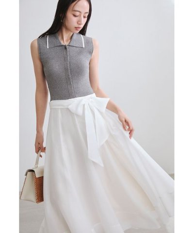 【00サイズあり】ポロニットドッキングワンピース