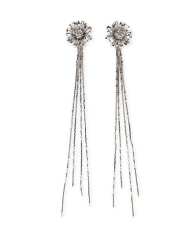 トゥインクルチェーン2wayフラワーピアス