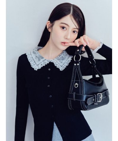 バックルデザインミドルバッグ